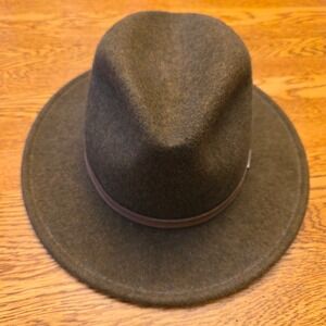 Stetson Explorer Crushable 6 7/8 100% Wool Water Repellent Fedora Hat Brown